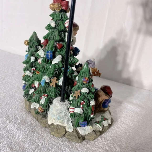 Vintage Christmas Candle Lamp Scene Santa Sleigh Toys  Kids Festive Decor - Picture 7 of 16